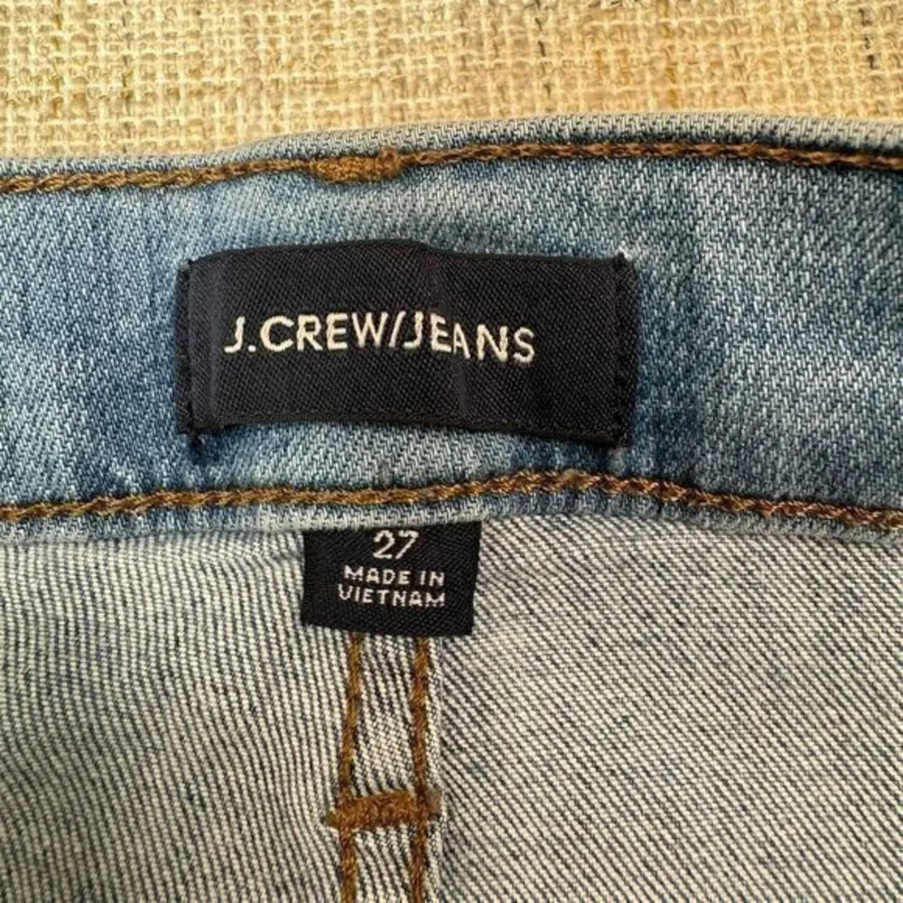 J.Crew Women's High-Rise‎ Skinny Jeans Size 27 Light Blue Denim
